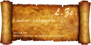 Laufer Zsigmond névjegykártya